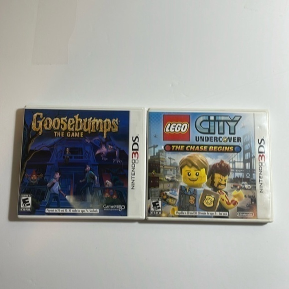 Lot of 2 3DS games. Goosebumps and City undercover The chase begins